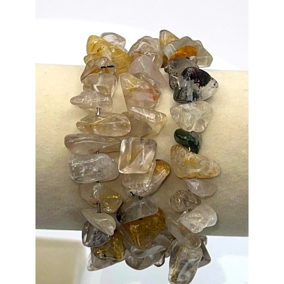 Vintage Citrine & Agate Stone Necklace And Bracelet Set - Picture 8 of 12